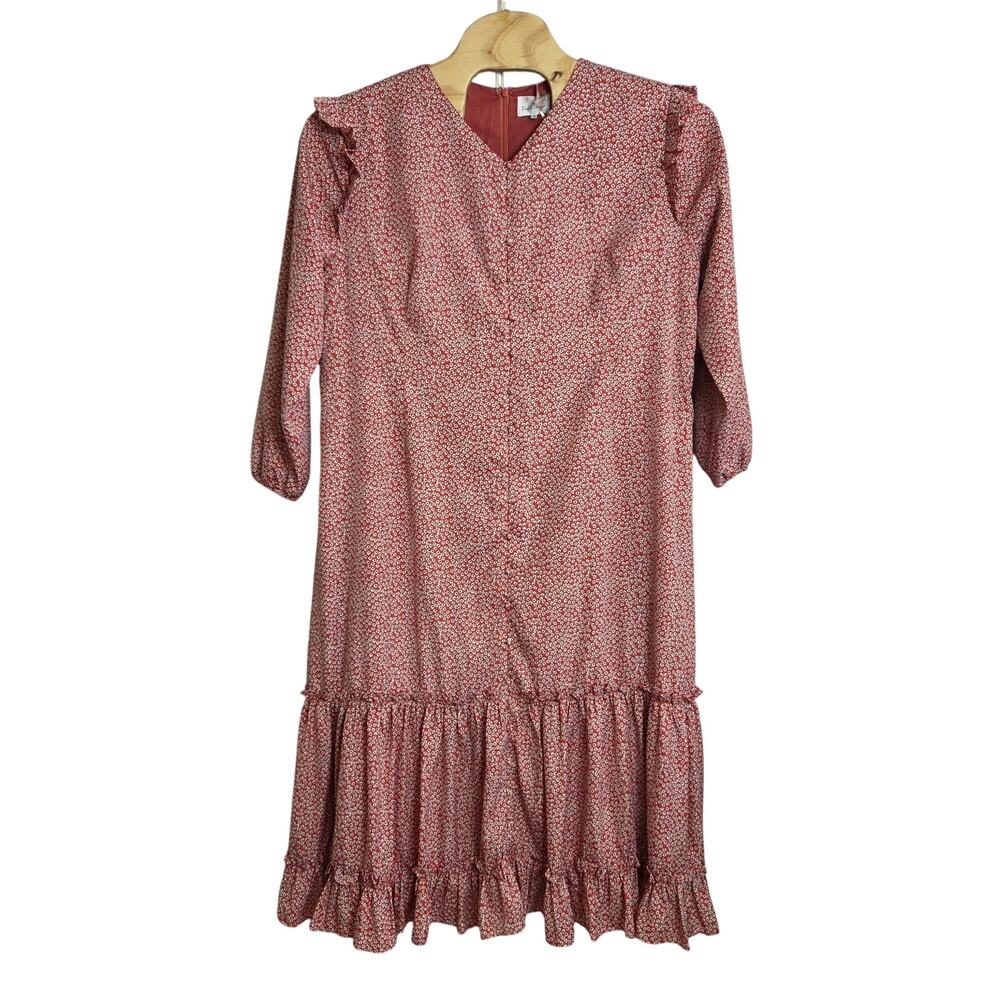 NWT Dainty Jewells 4XL Prim & Poppy Maxi Dress Ruffled Shoulders